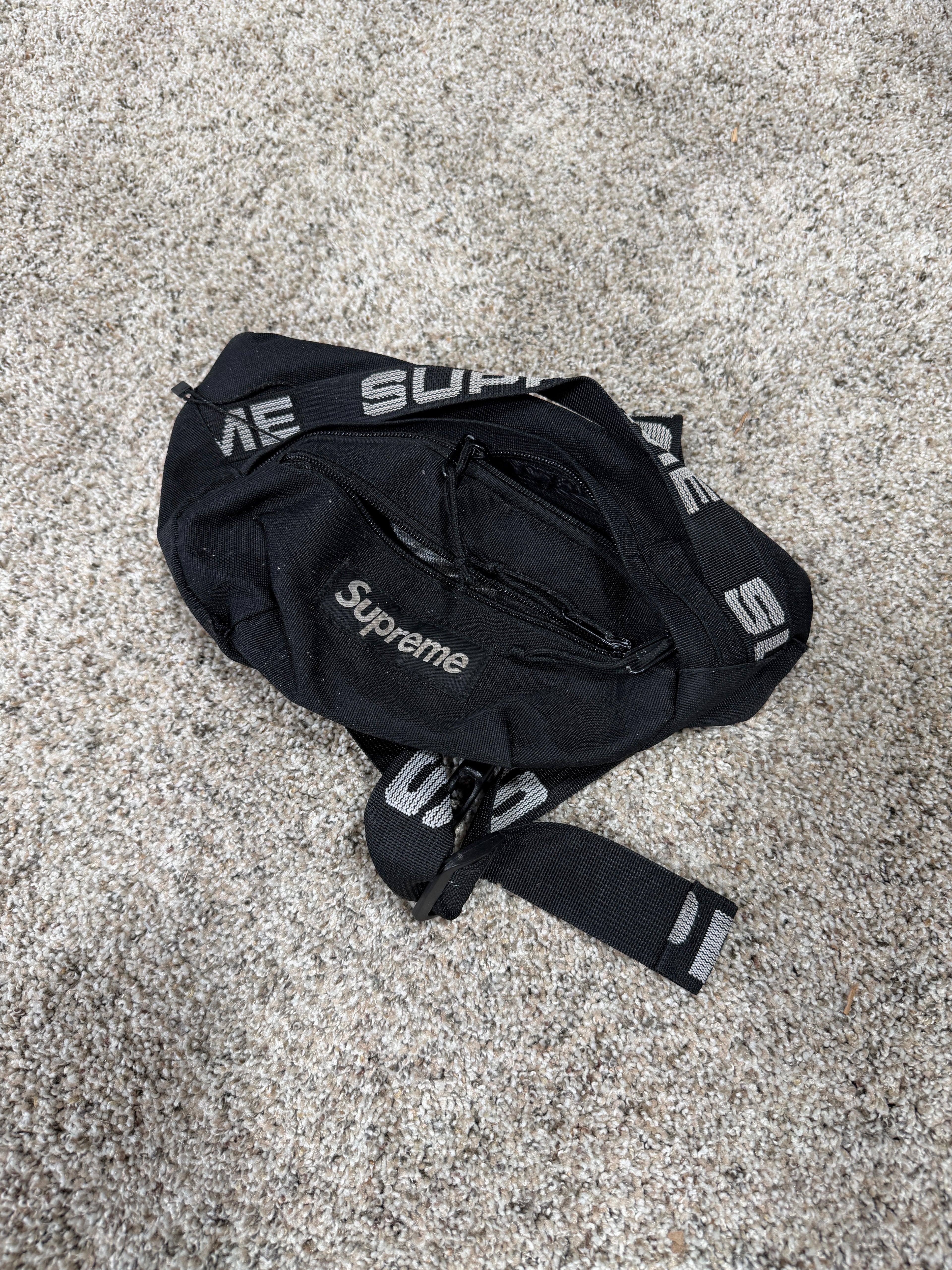 Black Supreme Waist Bag Fanny Pack Shoulder Bag