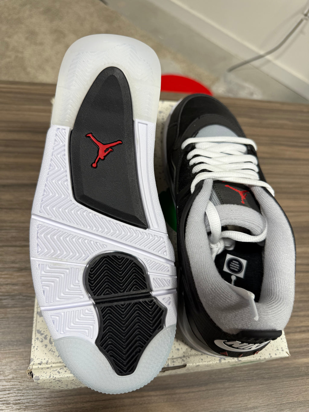Jordan 4 PRM Black/Wolf Grey Sz 9