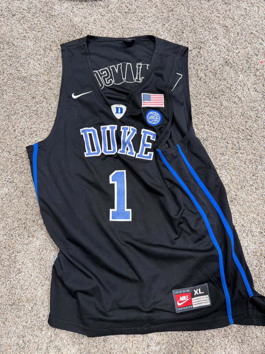 Zion Williamson Nike DUKE #1 Jersey