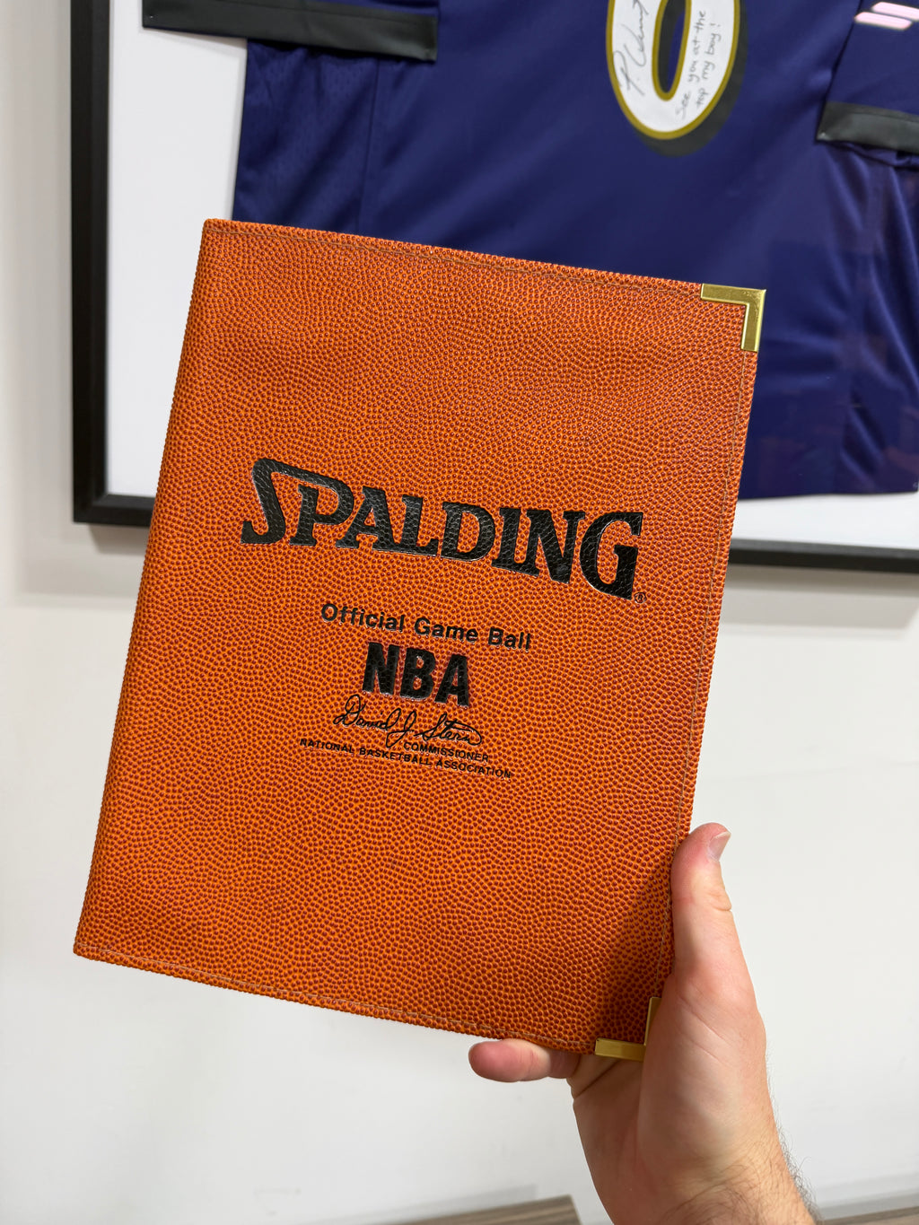 Vintage Spalding NBA Official Game Ball Portfolio Notebook
