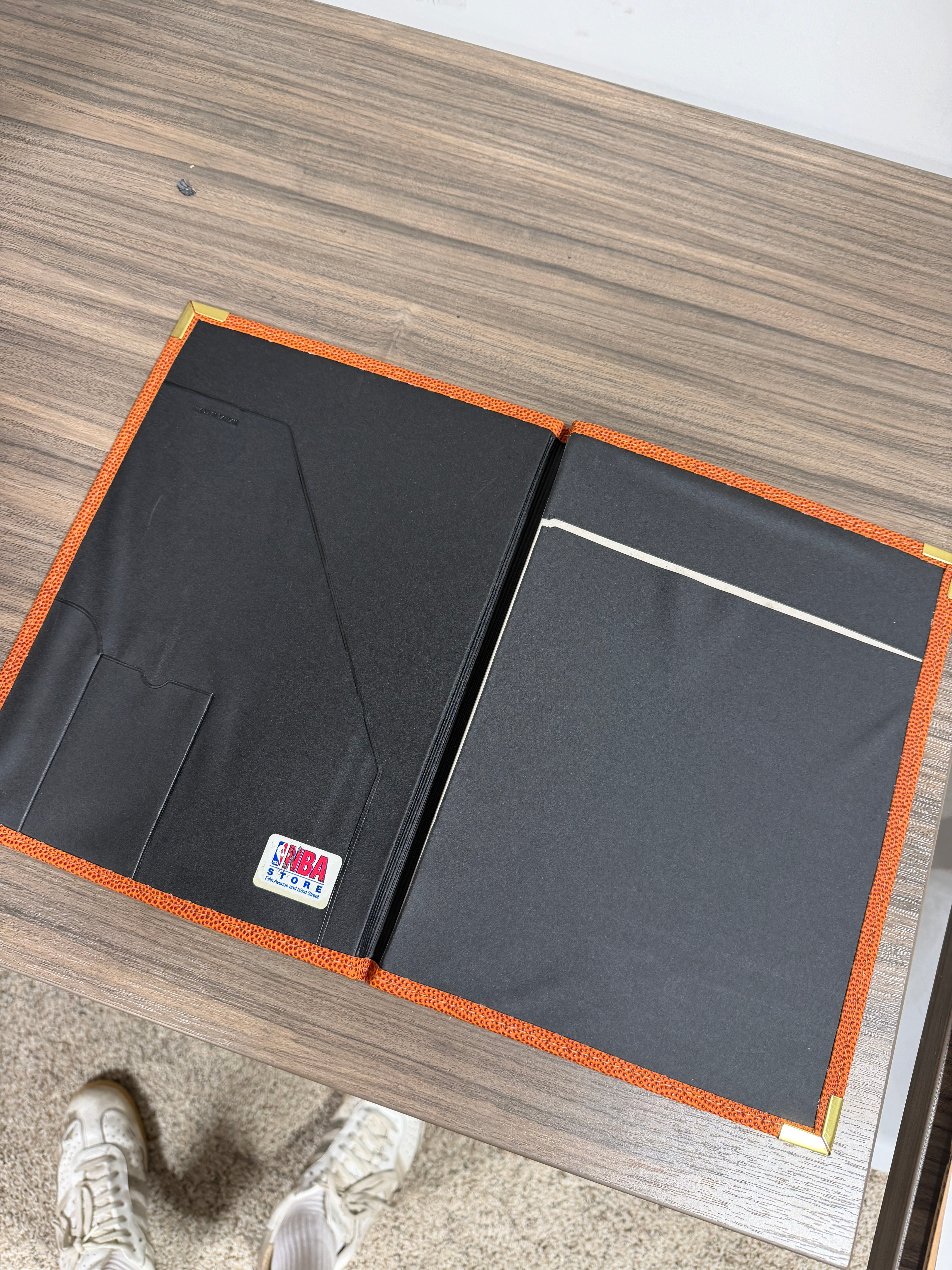 Vintage Spalding NBA Official Game Ball Portfolio Notebook