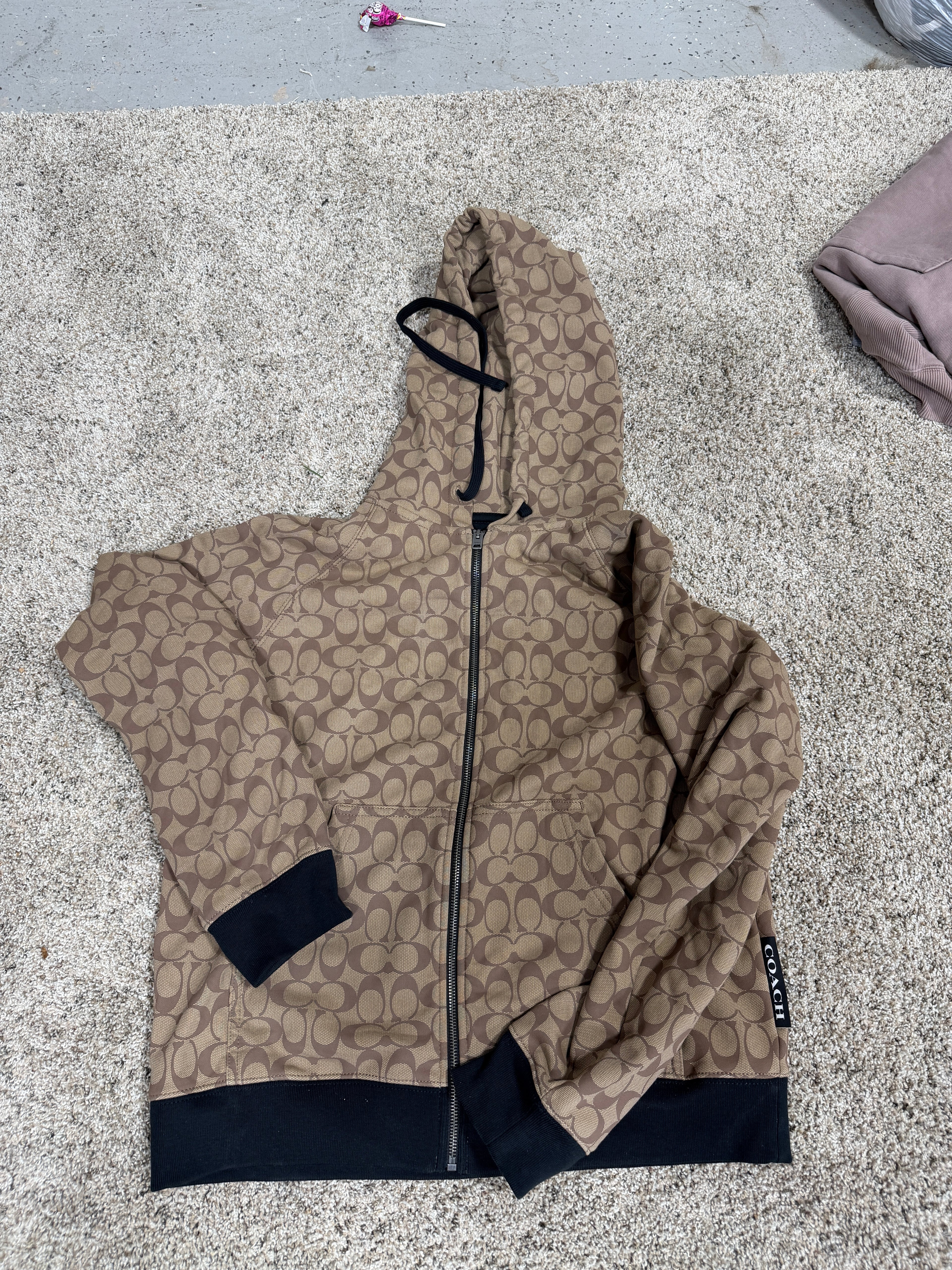 Coach Zip Up Hoodie Size Large