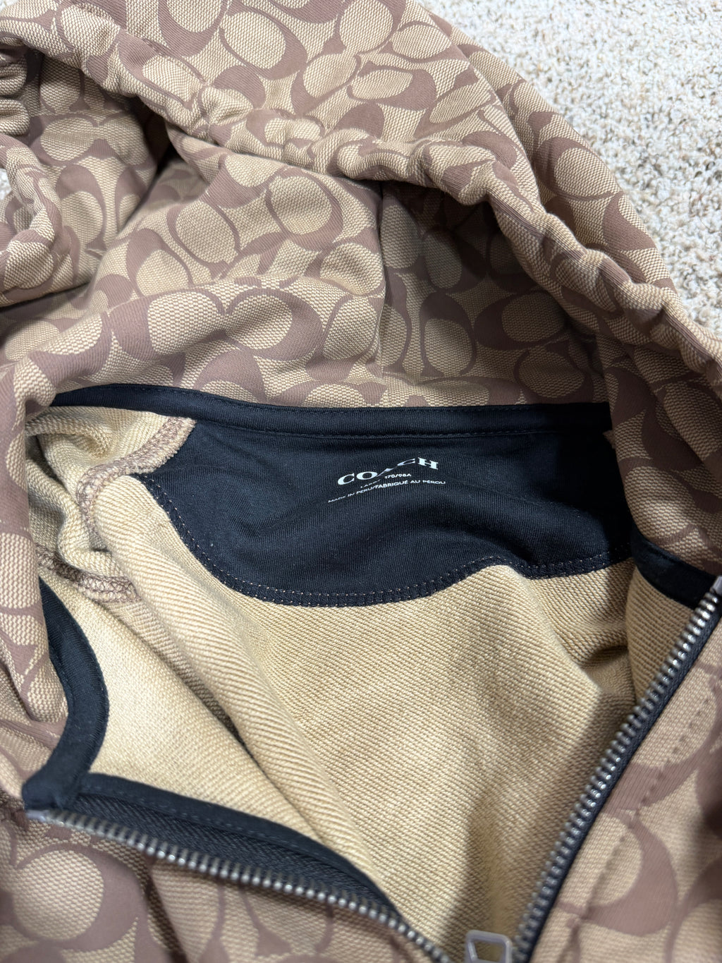 Coach Zip Up Hoodie Size Large