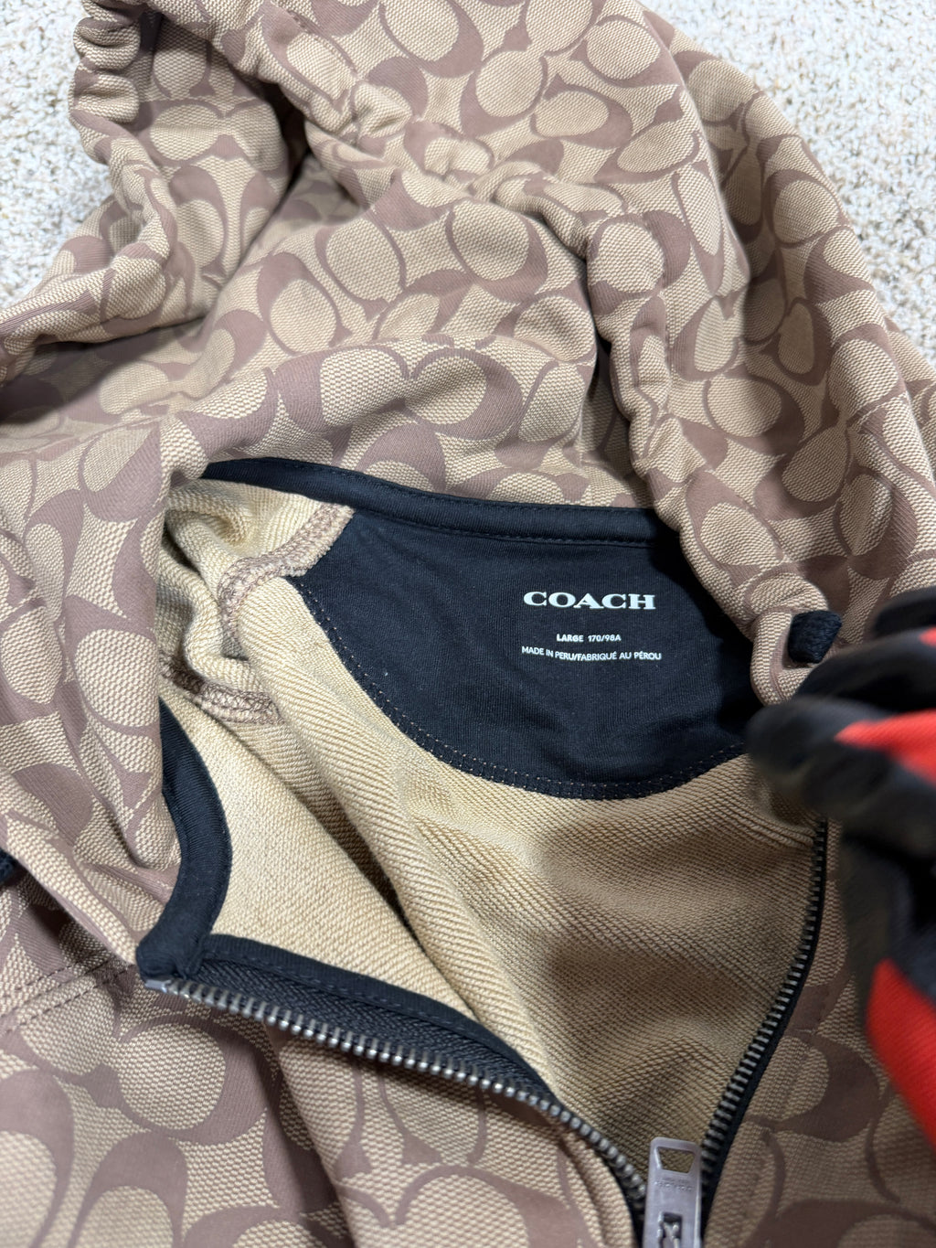 Coach Zip Up Hoodie Size Large