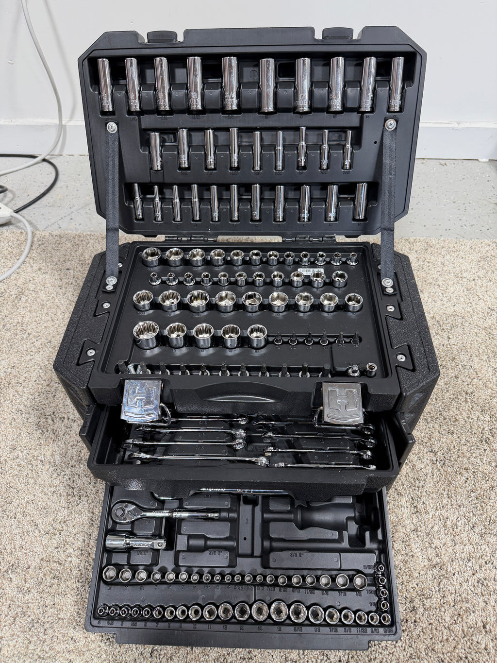 HART 215 Piece Mechanics Tool Set, ALMOST COMPLETE