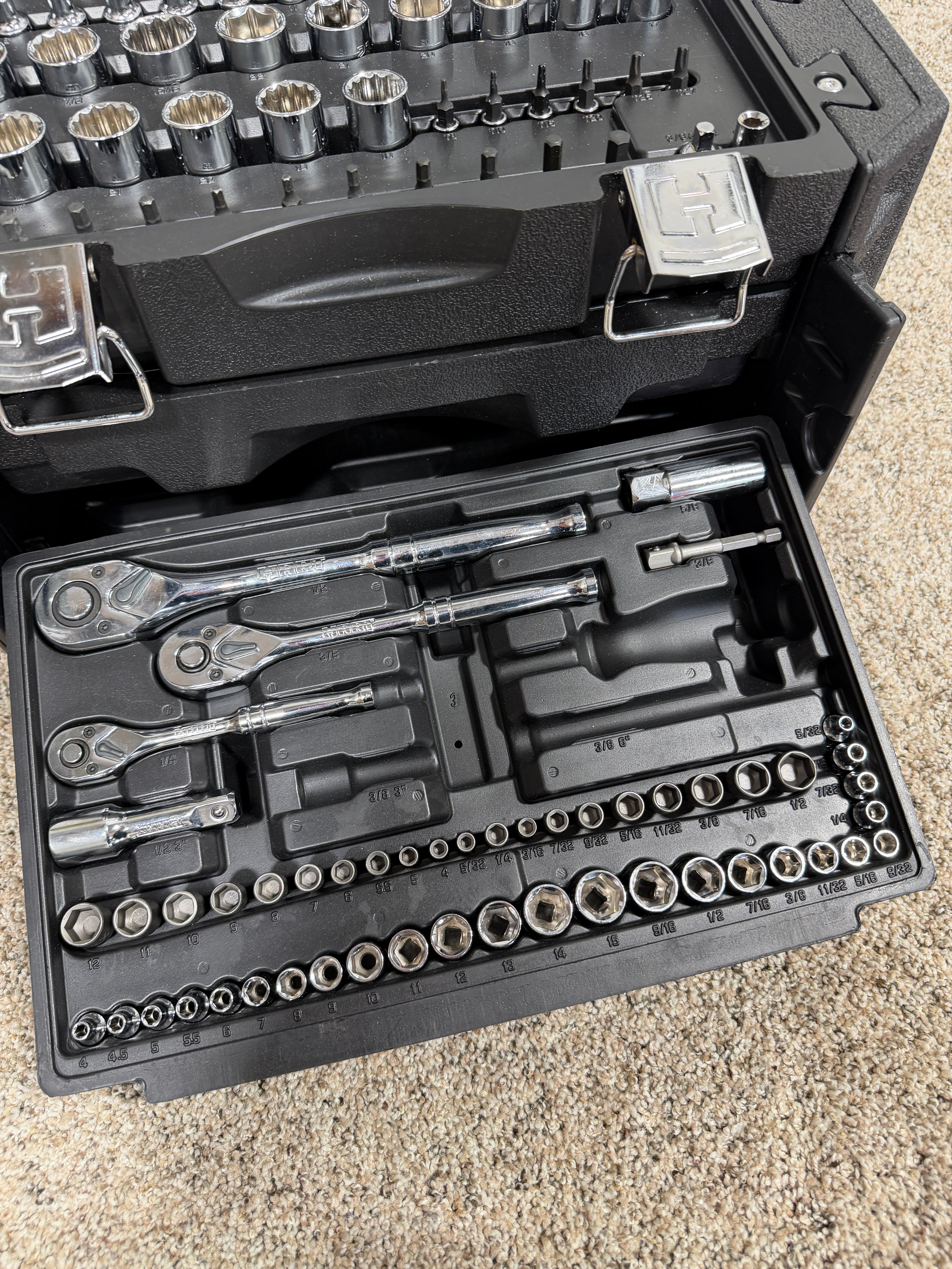 HART 215 Piece Mechanics Tool Set, ALMOST COMPLETE
