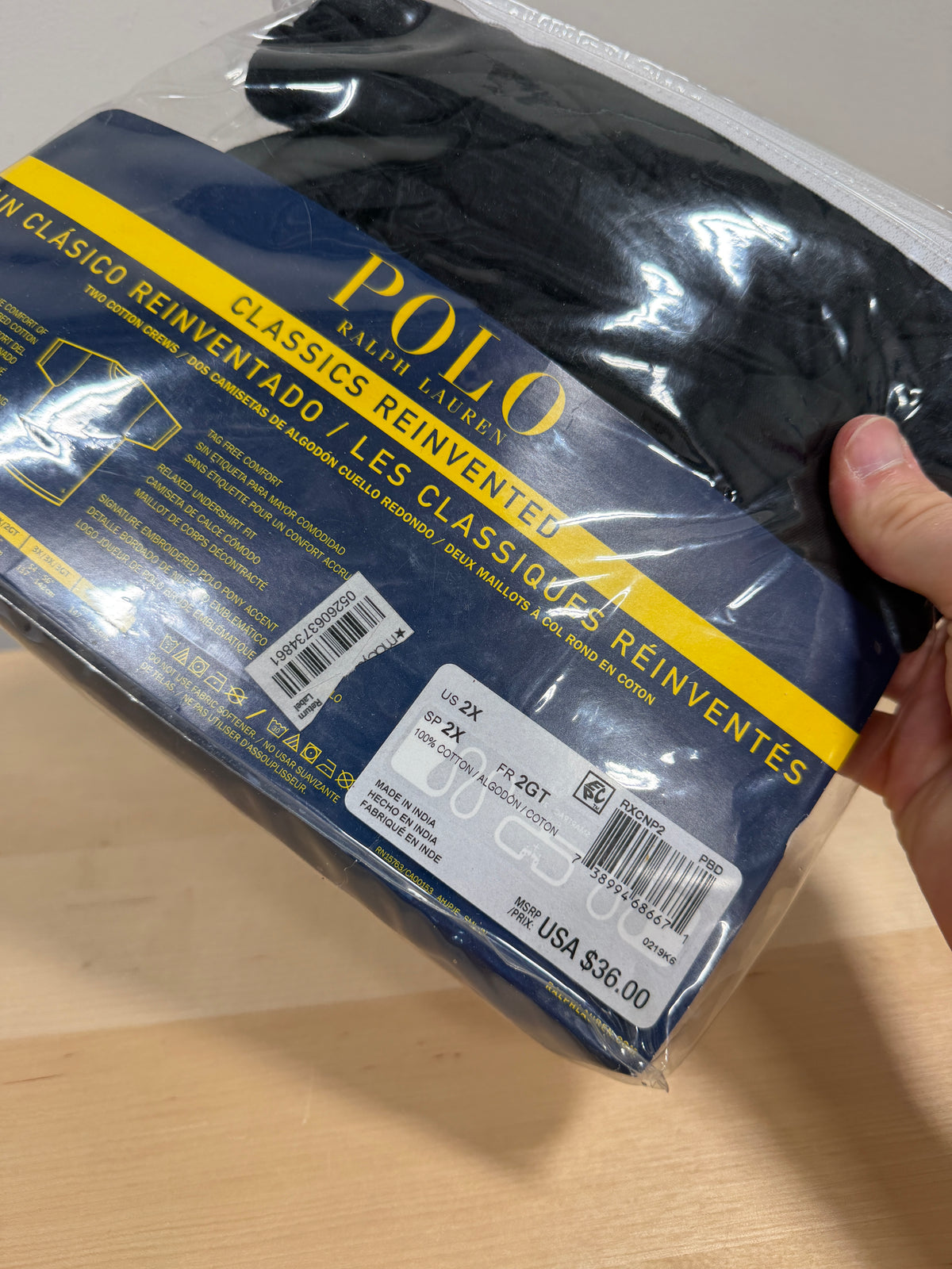 Polo Ralph Lauren 2 Cotton Crews Black Sz 2XL