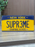 Supreme New York License Plate