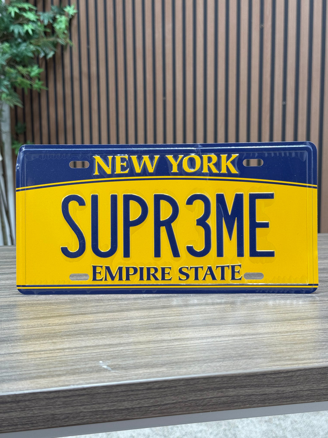 Supreme New York License Plate