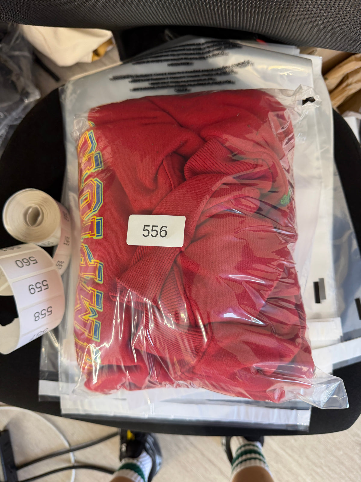 Hood-Lumni Red Hoodie Sz 2XL