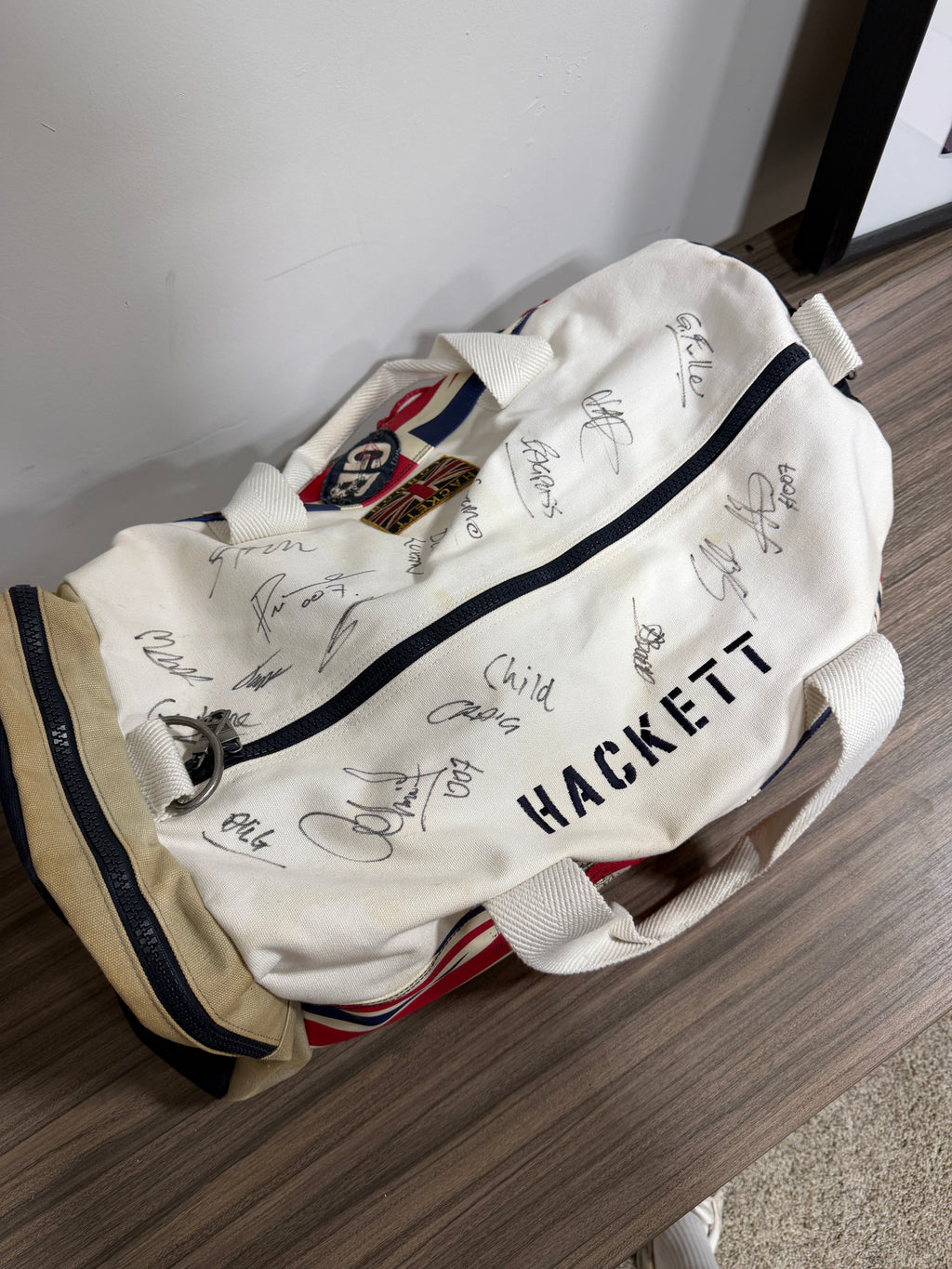Hackett London Astron Martin Racing Union Jack duffel