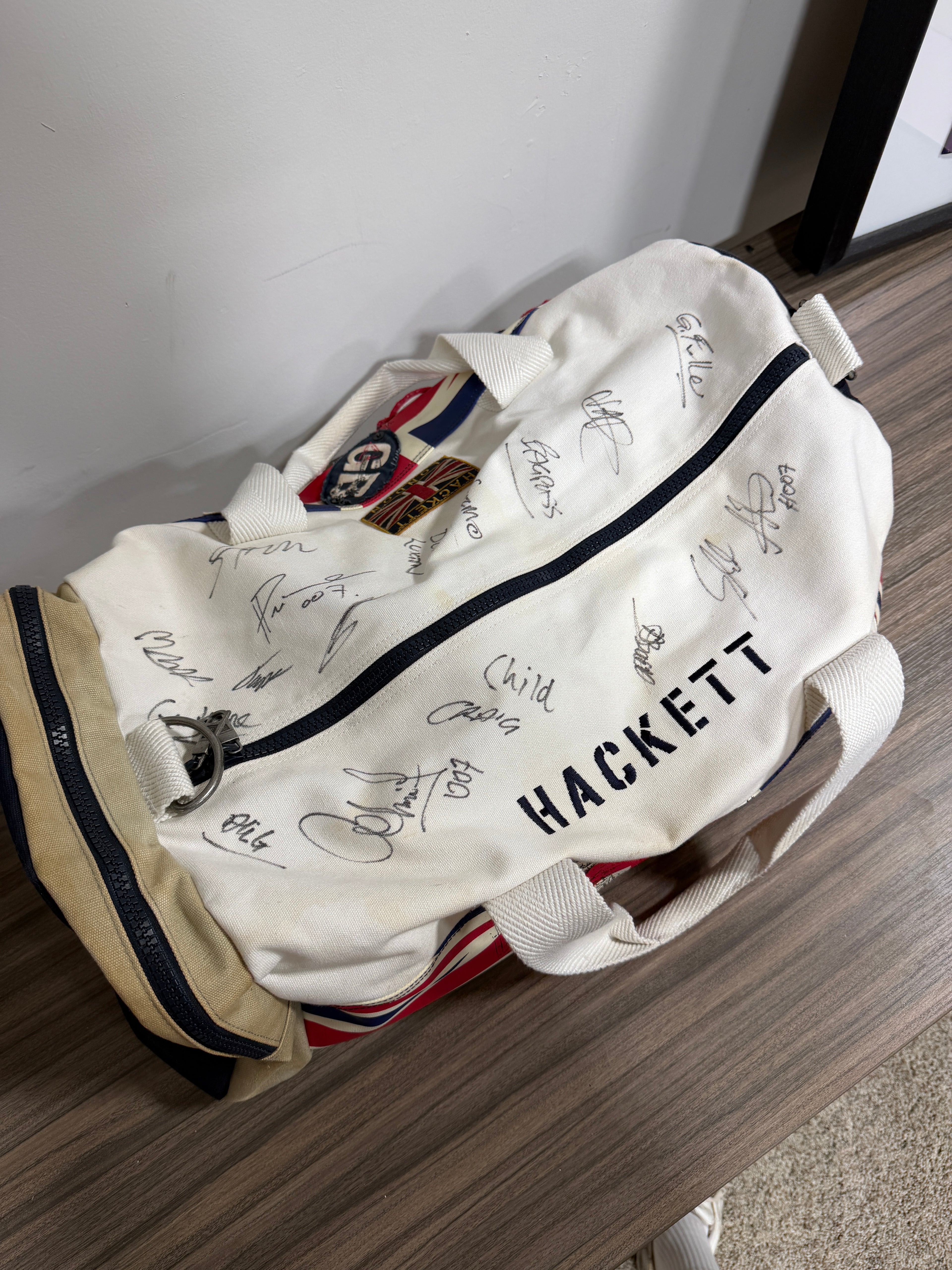 Hackett London Astron Martin Racing Union Jack duffel