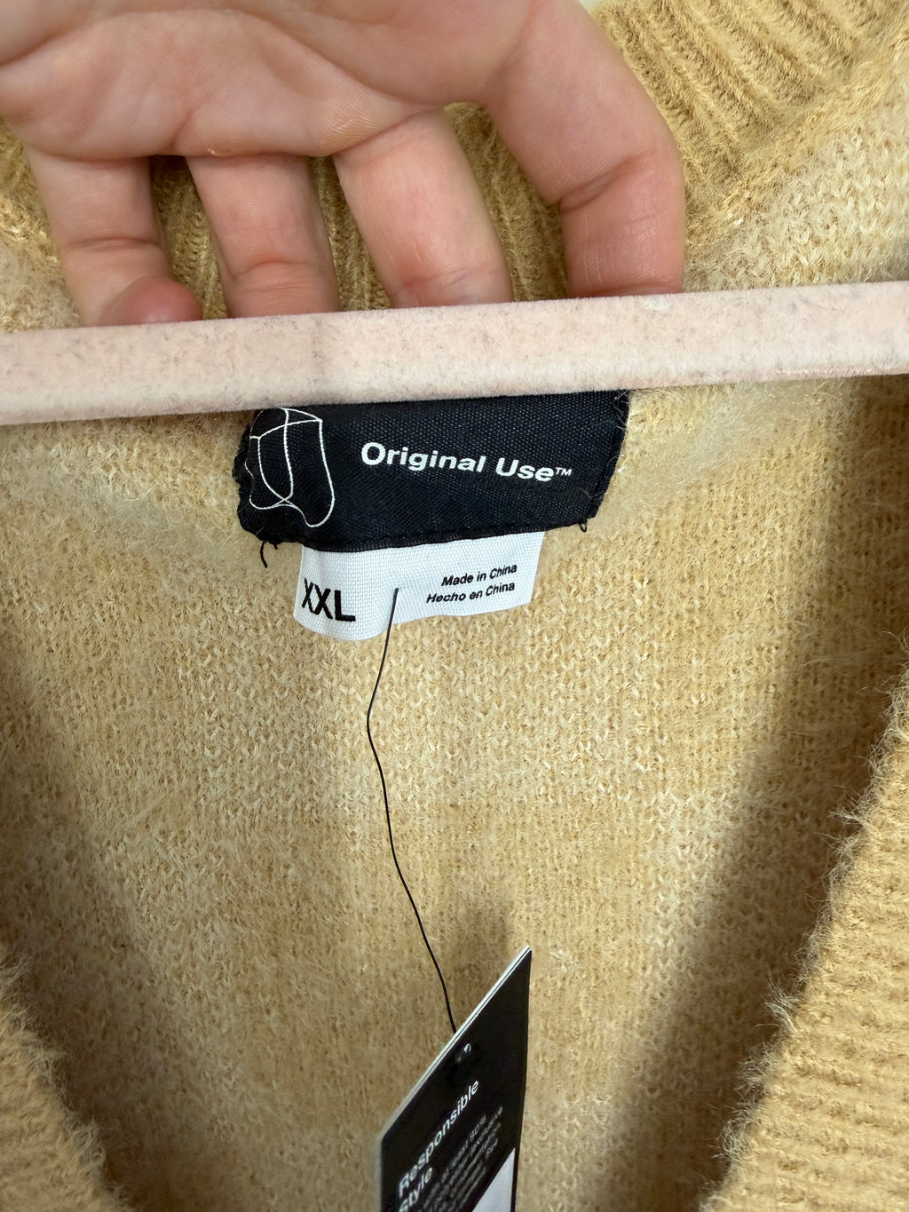 Original use oversized knit cardigan men's sz 2XL