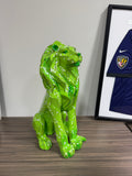 Green Lion Custom Painted Statue