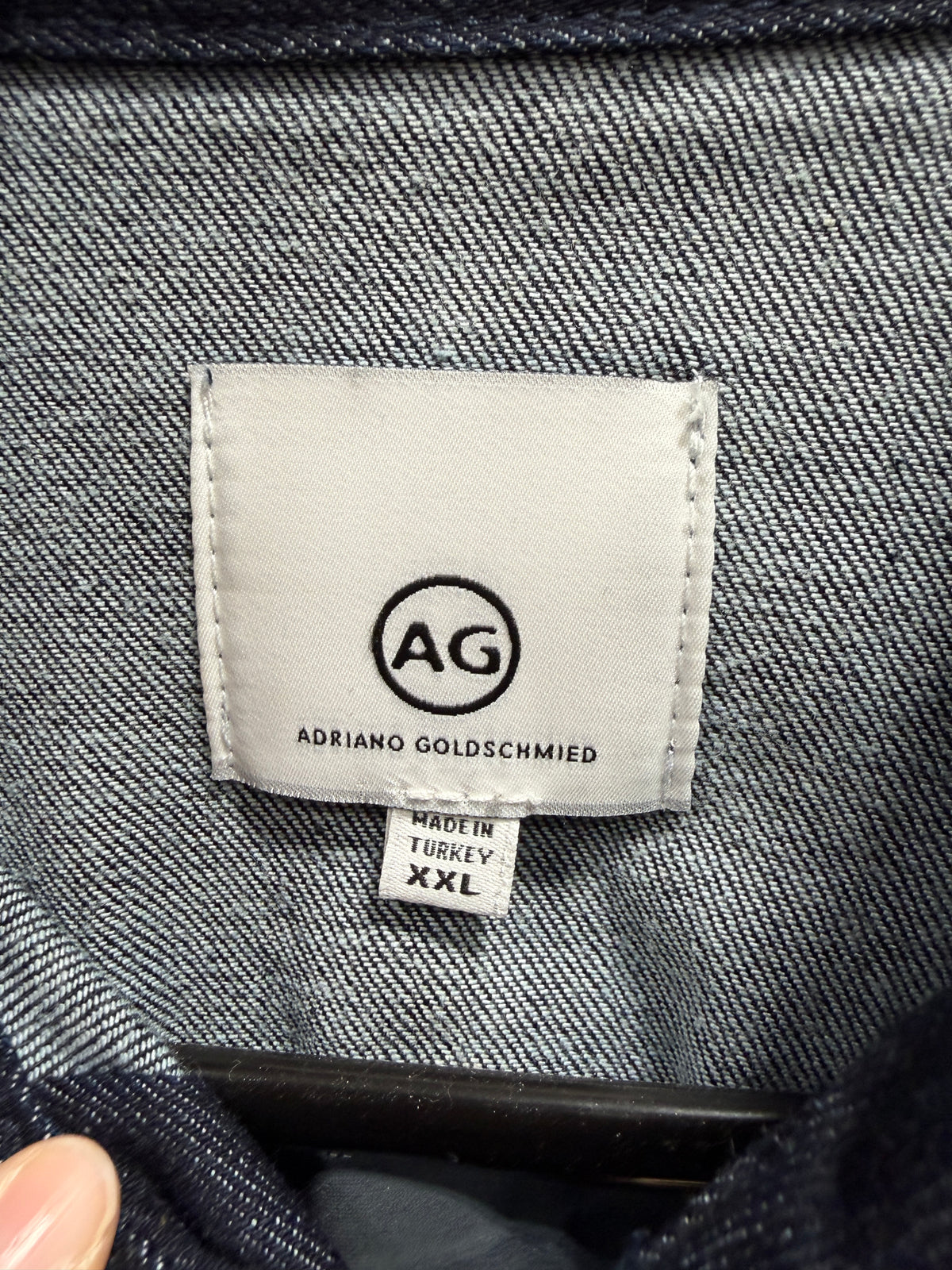 Adriano Goldschmied dark wash denim jacket & jeans men's jacket sz 2XL & pants size 40x34