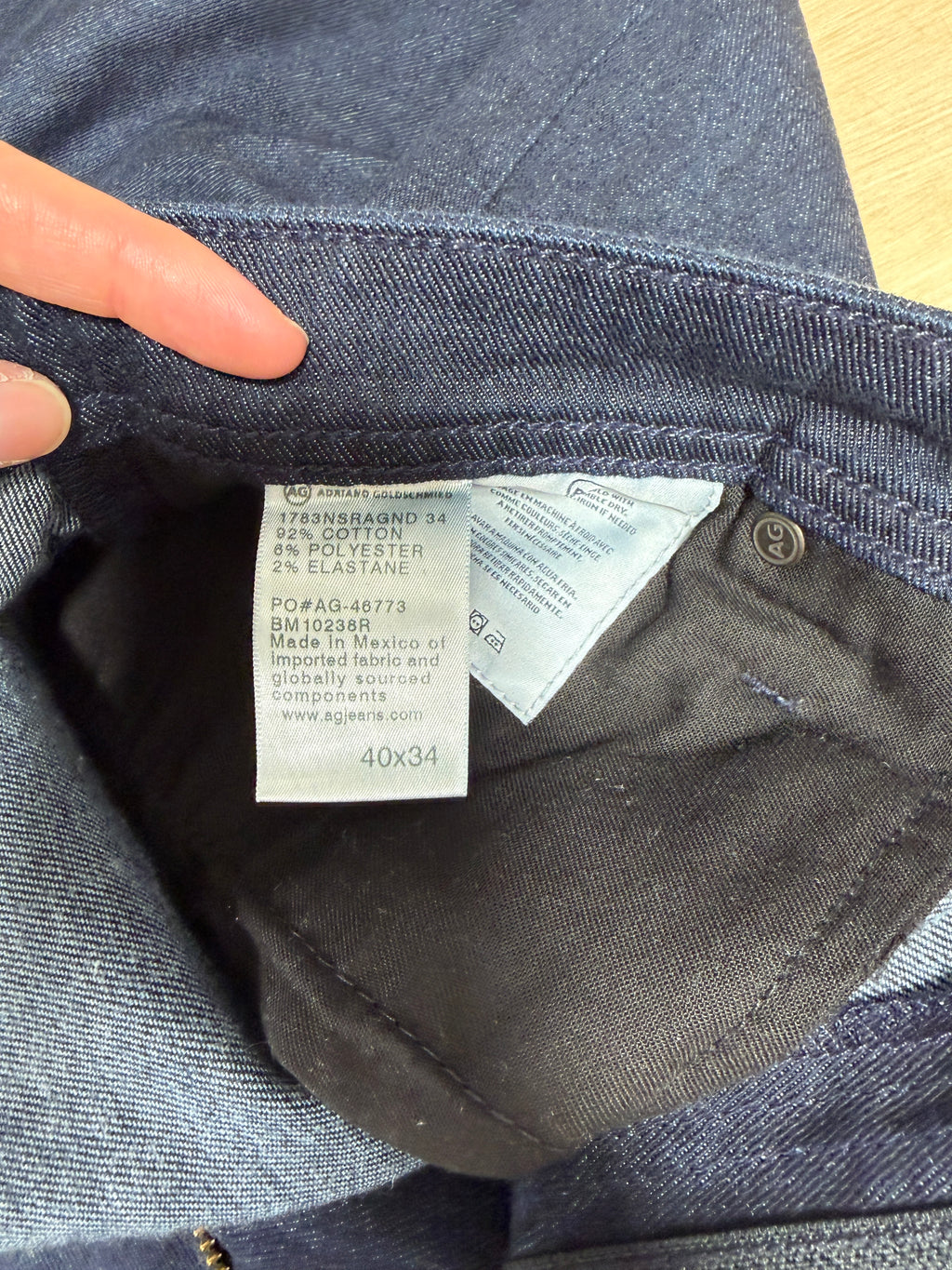 Adriano Goldschmied dark wash denim jacket & jeans men's jacket sz 2XL & pants size 40x34