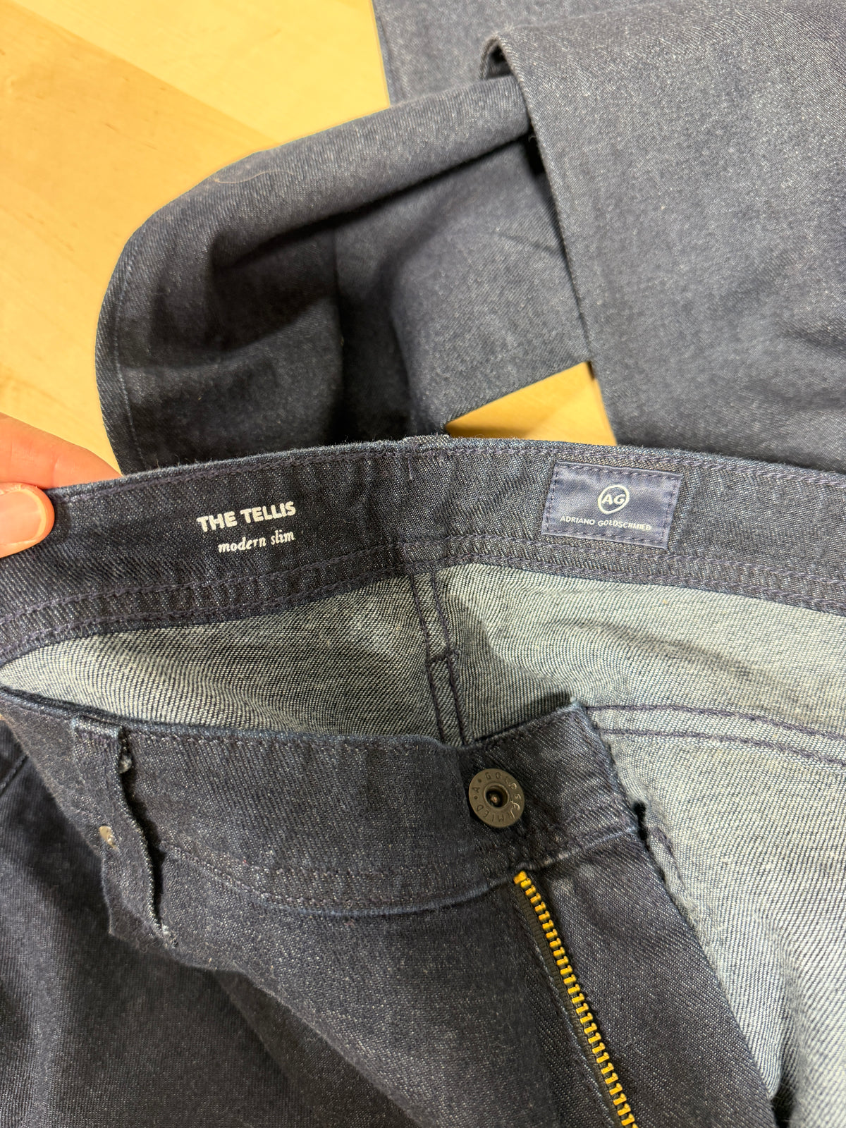 Adriano Goldschmied dark wash denim jacket & jeans men's jacket sz 2XL & pants size 40x34