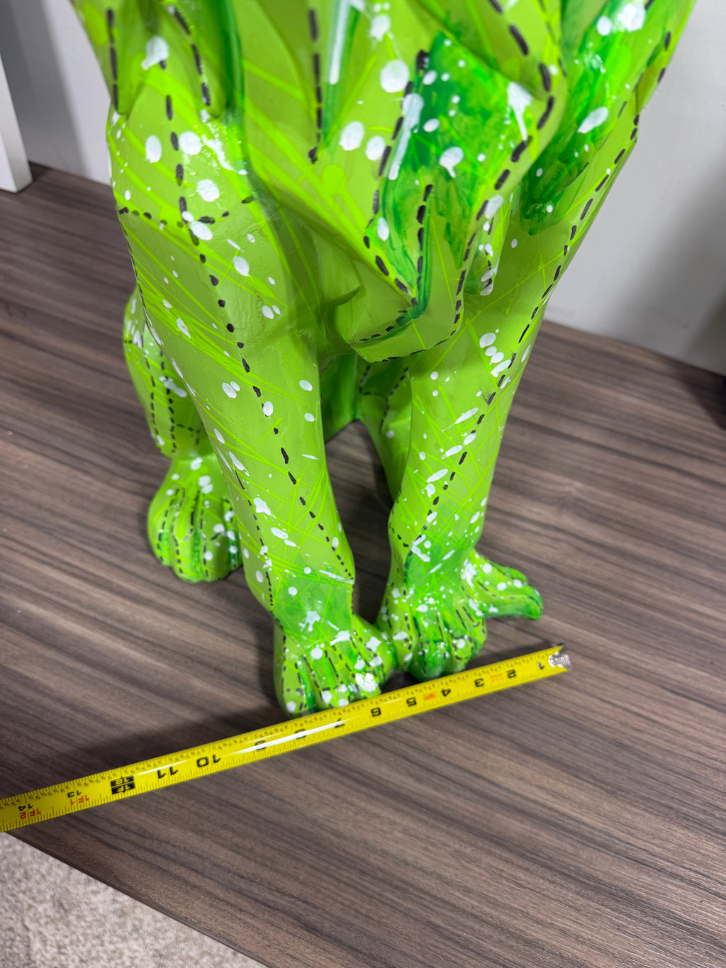 Green Lion Custom Painted Statue