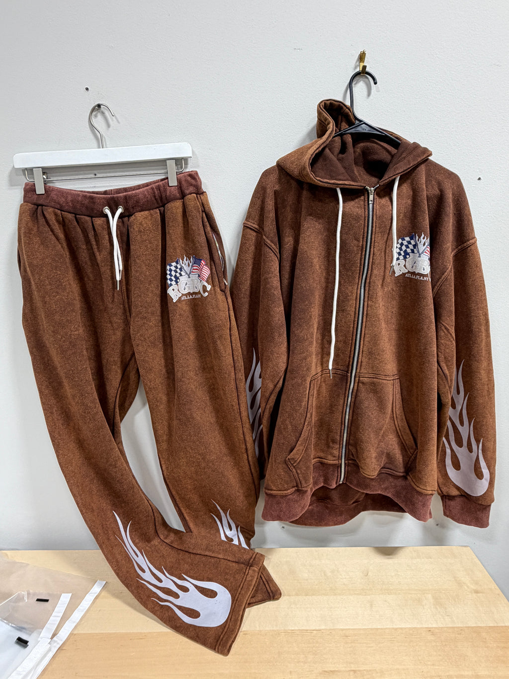 Zip-up hoodie and matching sweatpants set men's sz 3XL