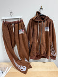 Zip-up hoodie and matching sweatpants set men's sz 3XL