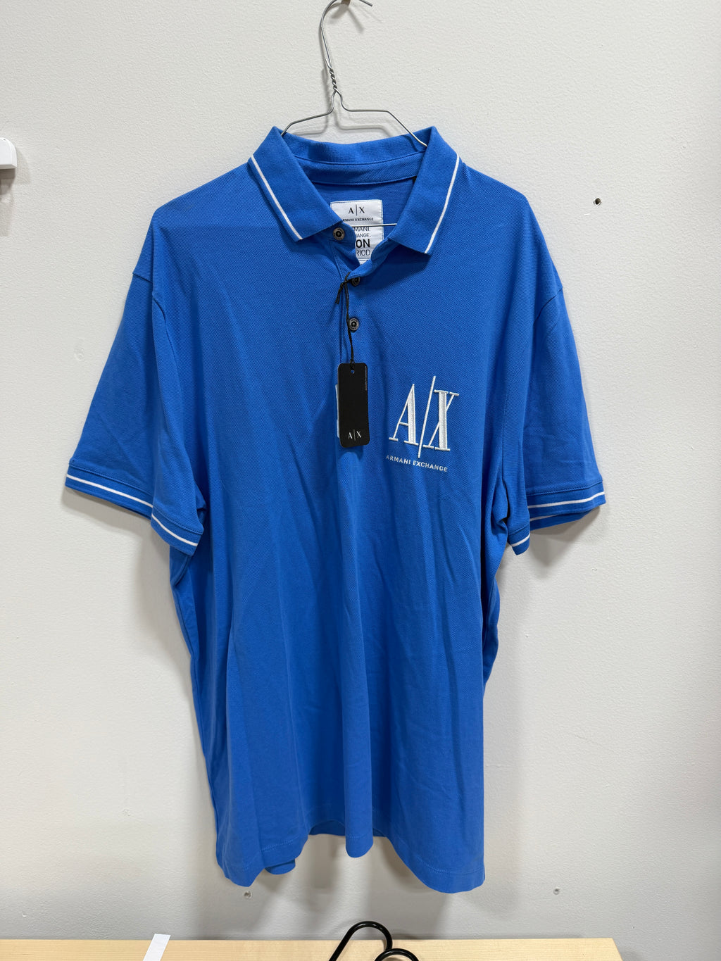 Armani Exchange Blue Polo Shirt men's sz 2XL