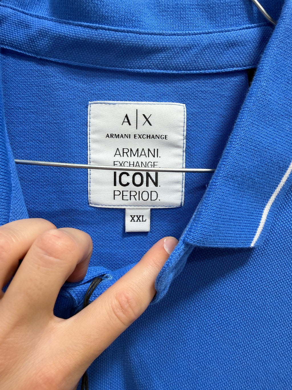 Armani Exchange Blue Polo Shirt men's sz 2XL