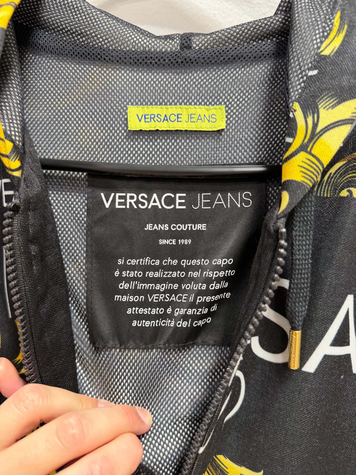 Versace Jeans black zip-up hoodie men's sz 2XL