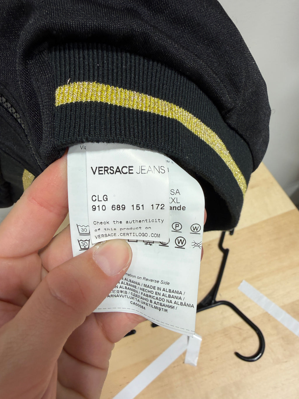 Versace Jeans black zip-up hoodie men's sz 2XL