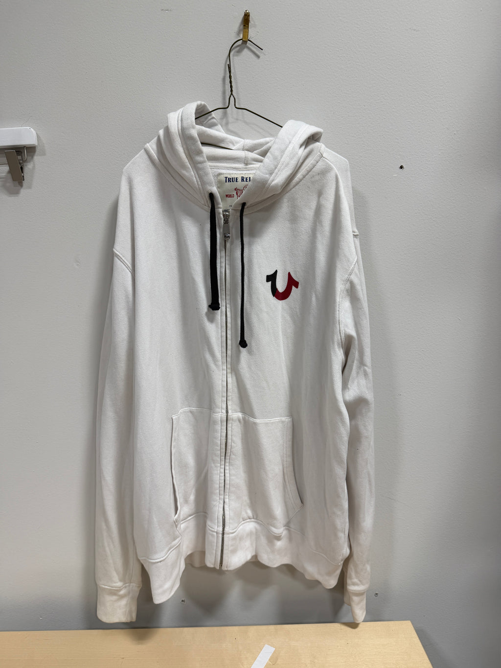 True Religion full-zip fleece hoodie men's sz 3XL