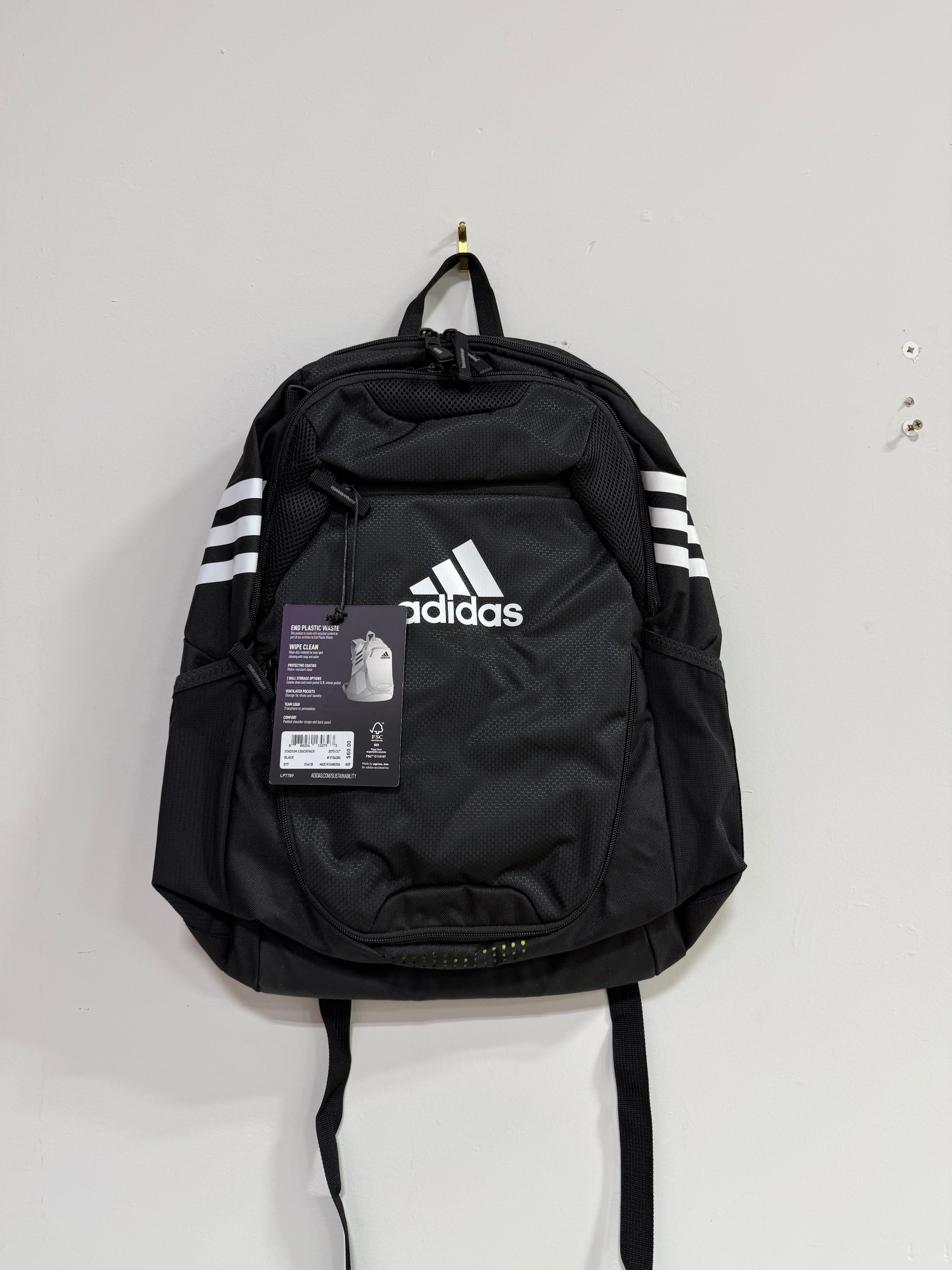 Adidas Stadium 3 Backpack Black