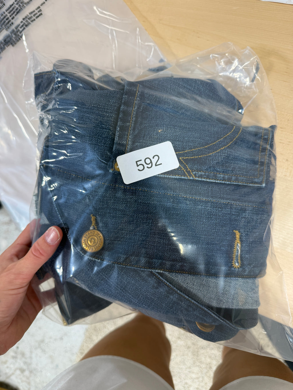 True Religion blue denim chore jacket men's sz 2XL
