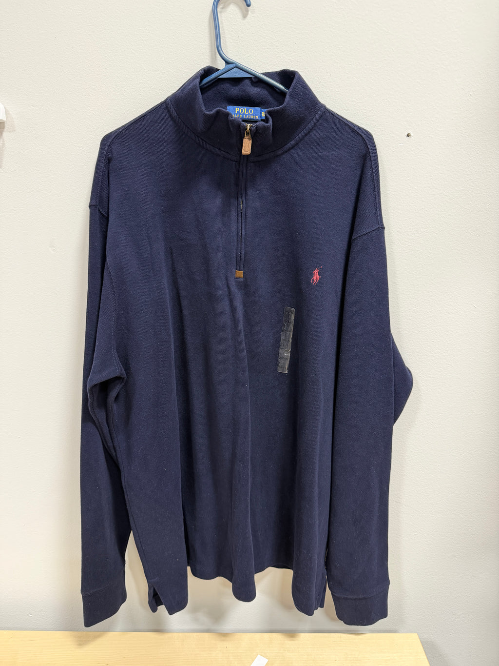 Polo Ralph Lauren quarter-zip pullover sweater in navy blue men's sz XL