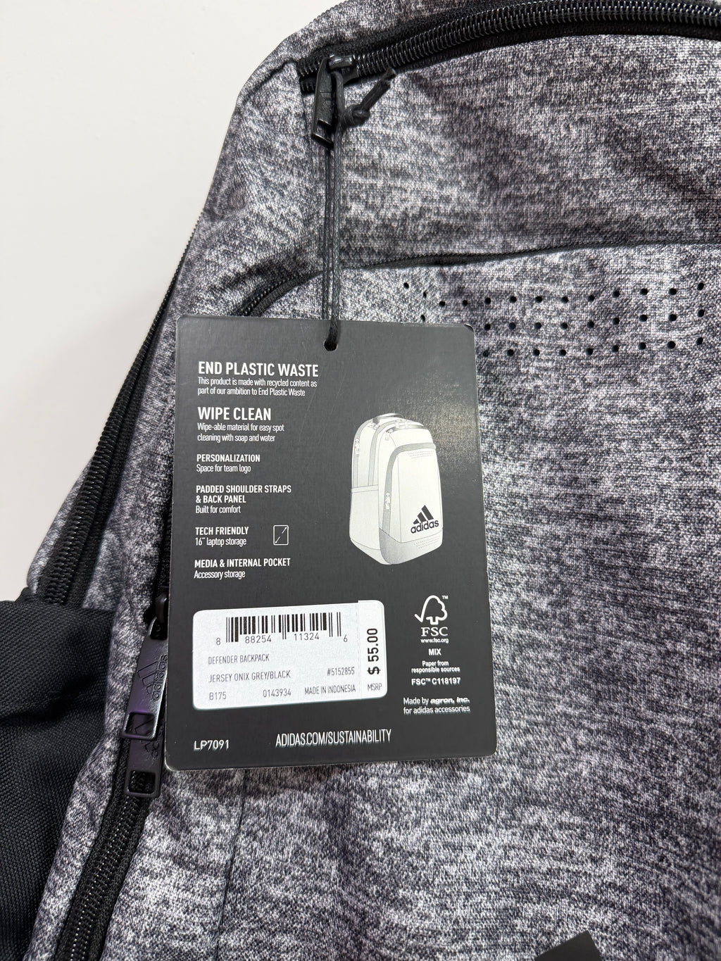 Adidas Defender Backpack Onix Grey