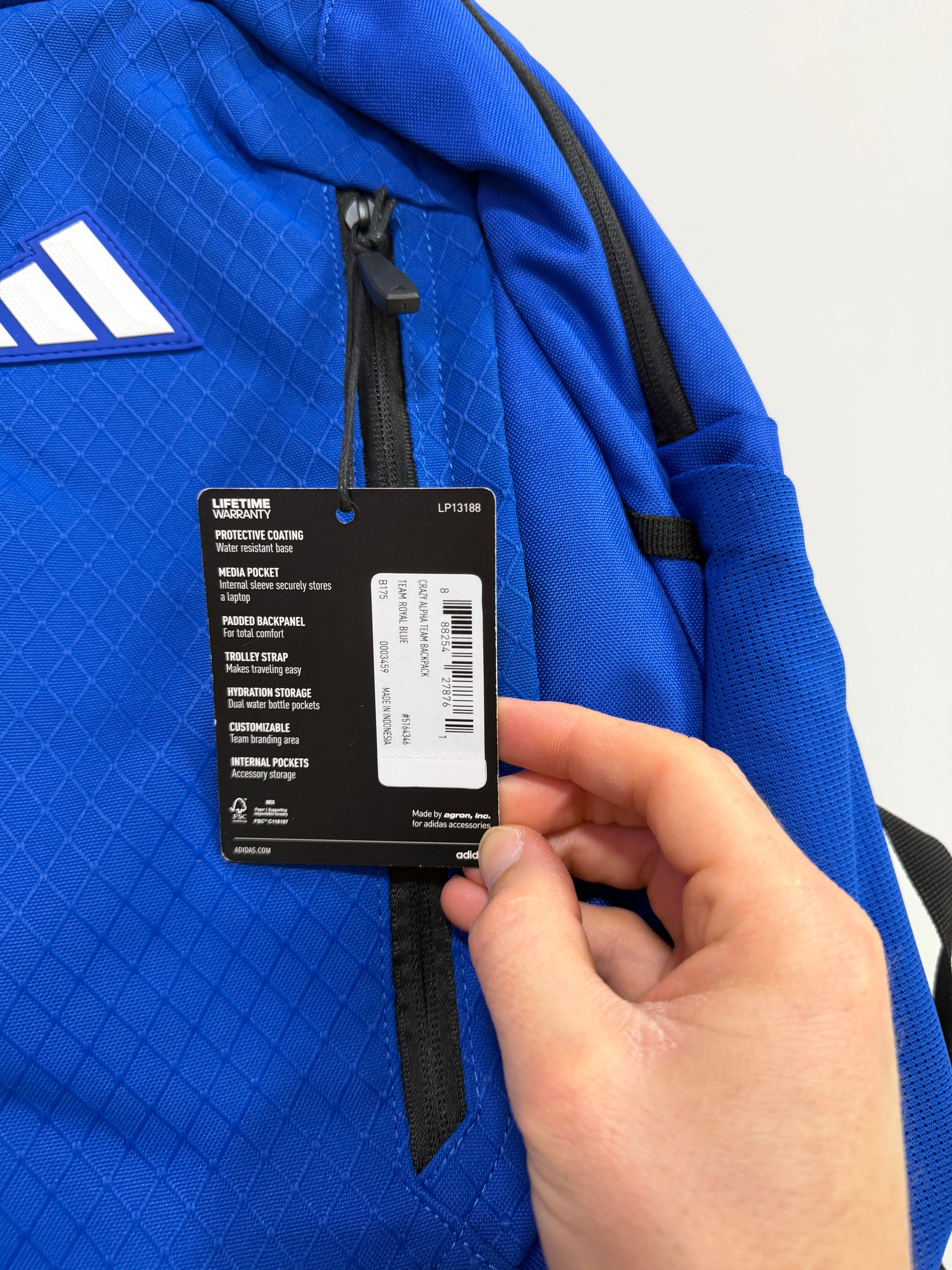 Adidas Crazy Alpha Team Team Royal Blue backpack