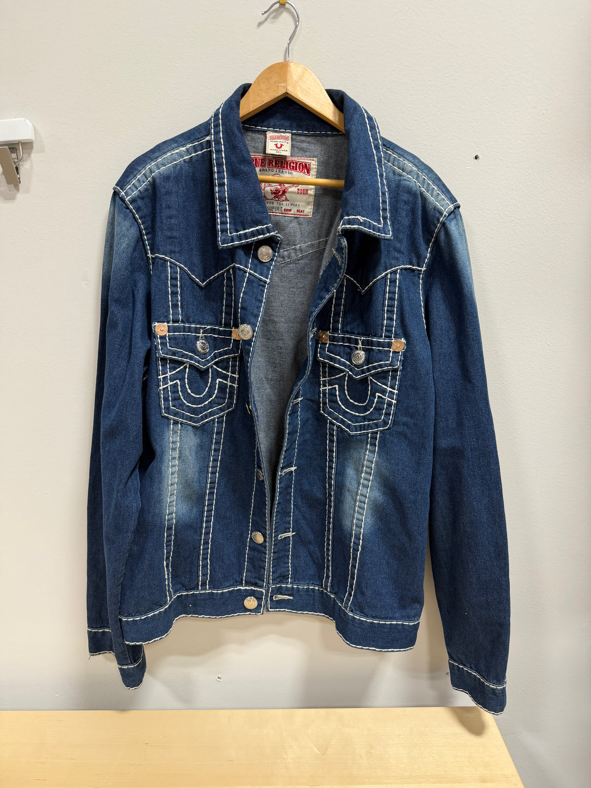 True Religion Jimmy Super T denim jacket men's sz 3XL