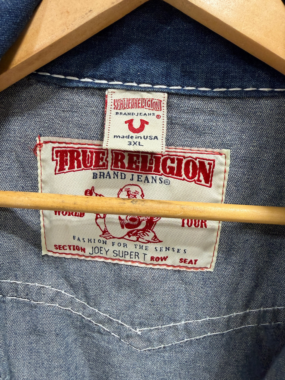 True Religion Jimmy Super T denim jacket men's sz 3XL