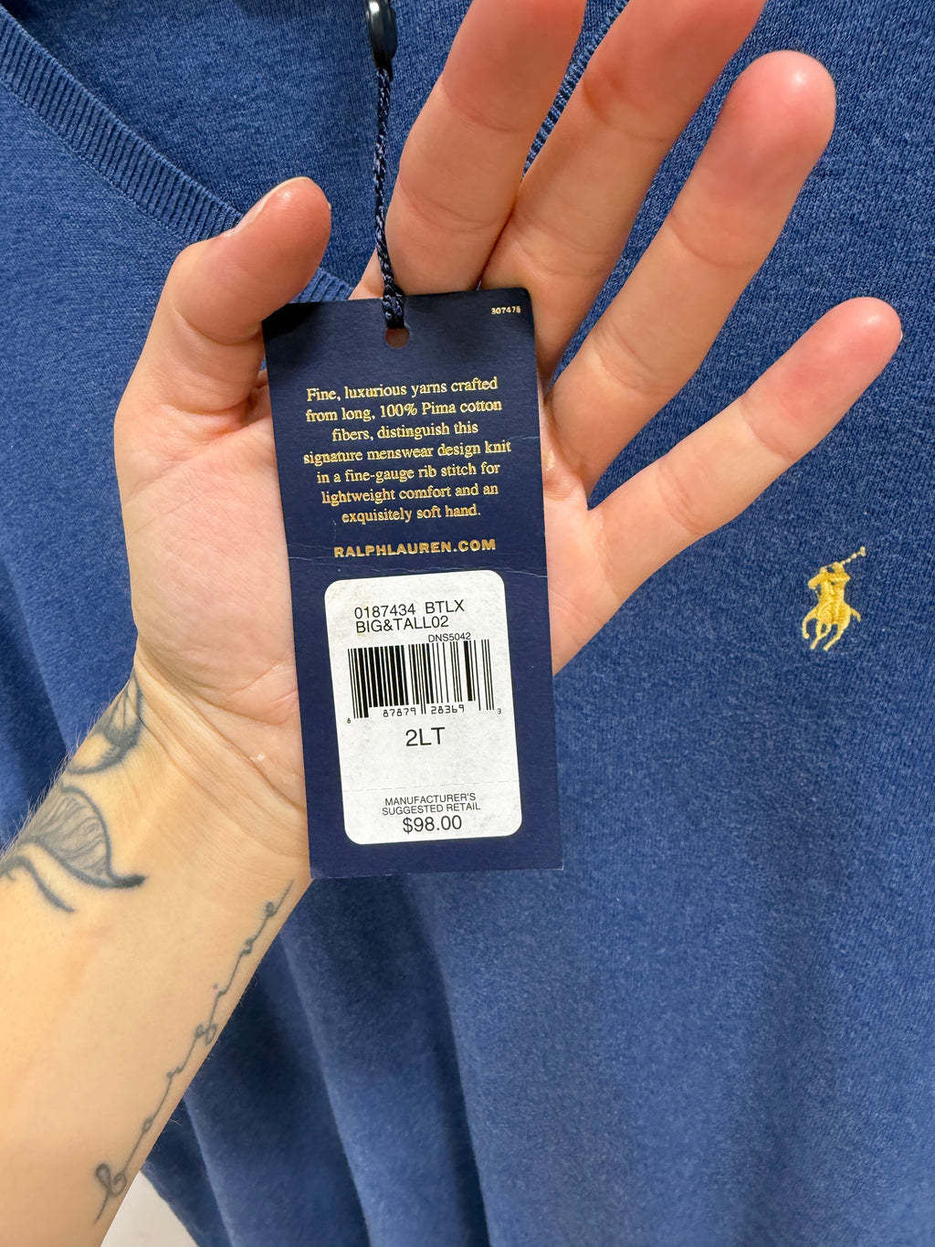 Polo Ralph Lauren Vest Big+tall Sz 2XL