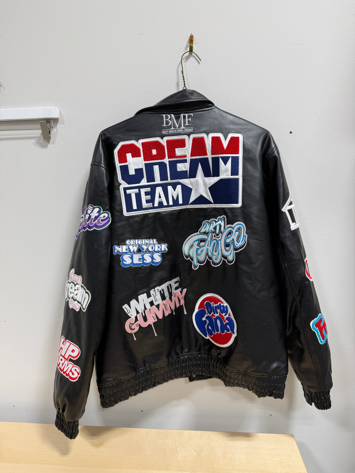Black HP Farms Streetwear Bomber Jacket Sz 2XL
