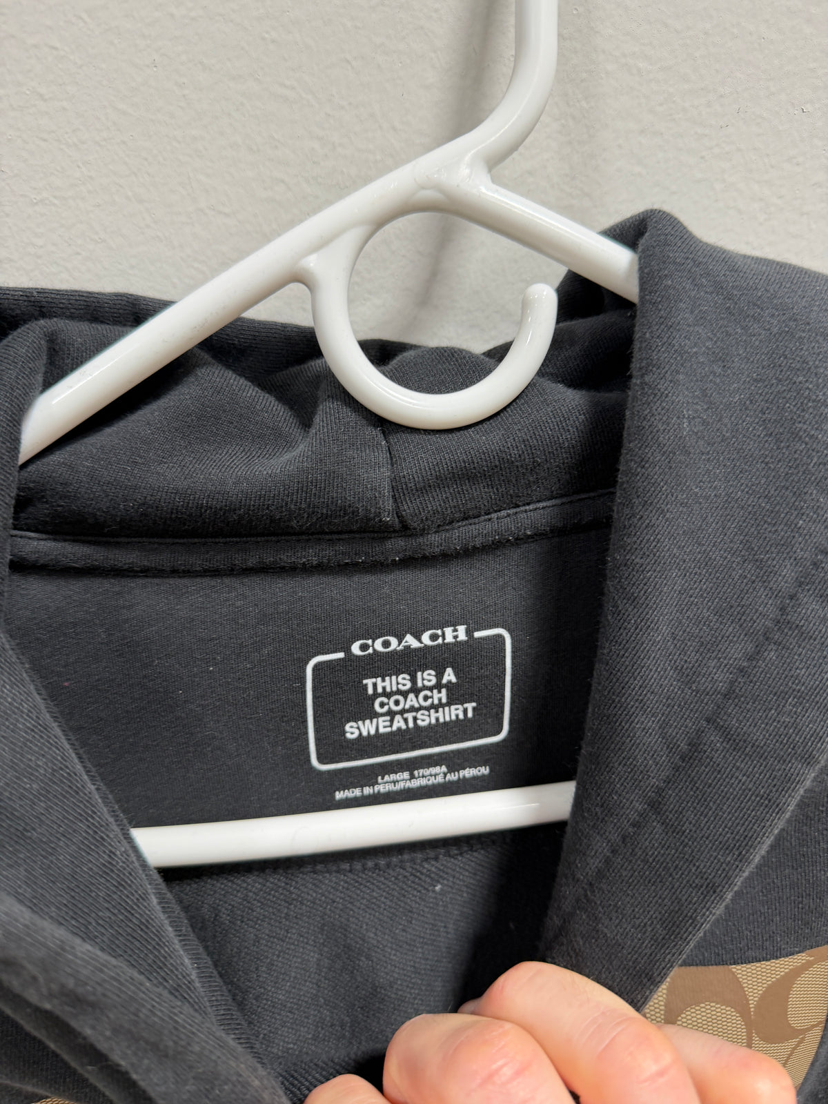 Coach HR Signature Hoodie Size Large