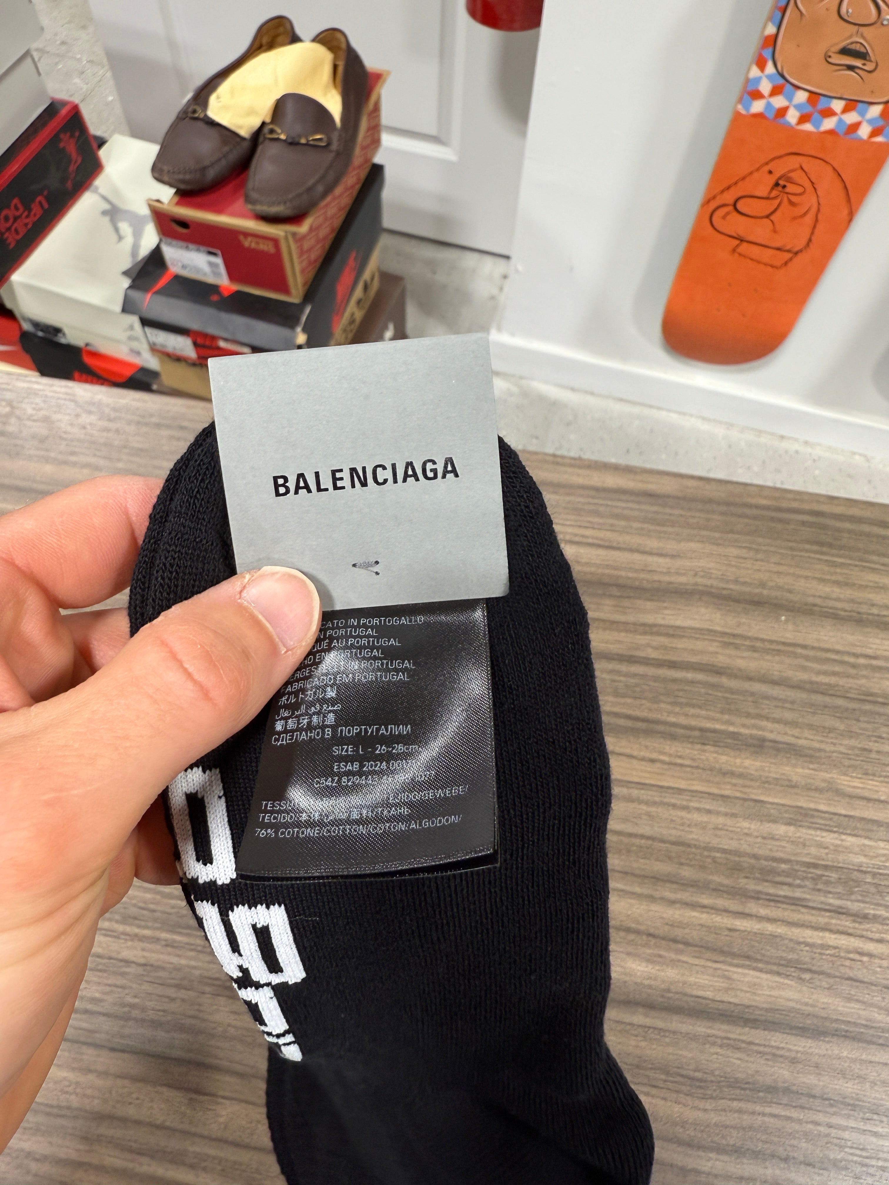 Balenciaga Socks Sz L (Sz 10-12)