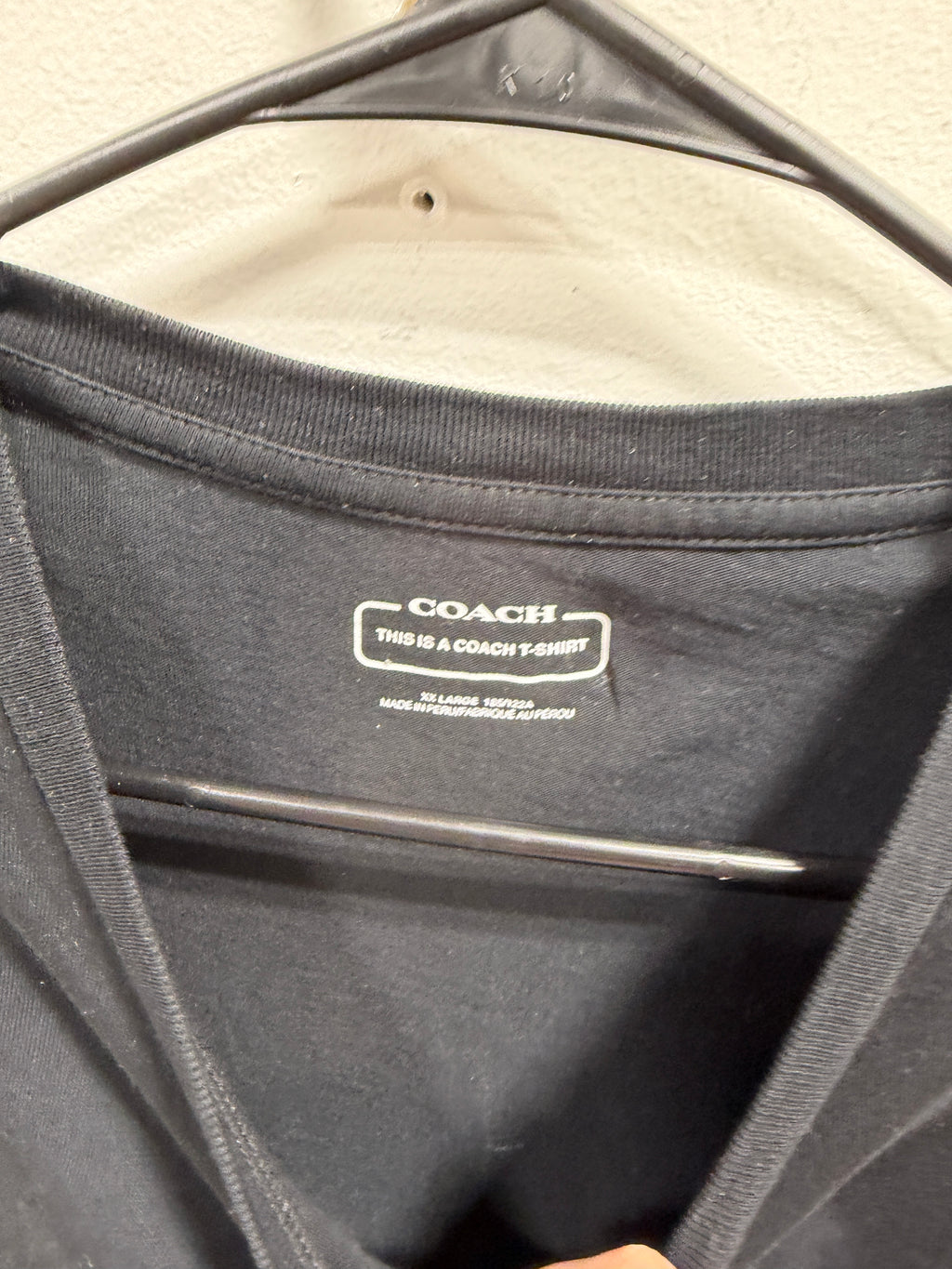 Coach Black Signature Logo Shirt Sz 2XL