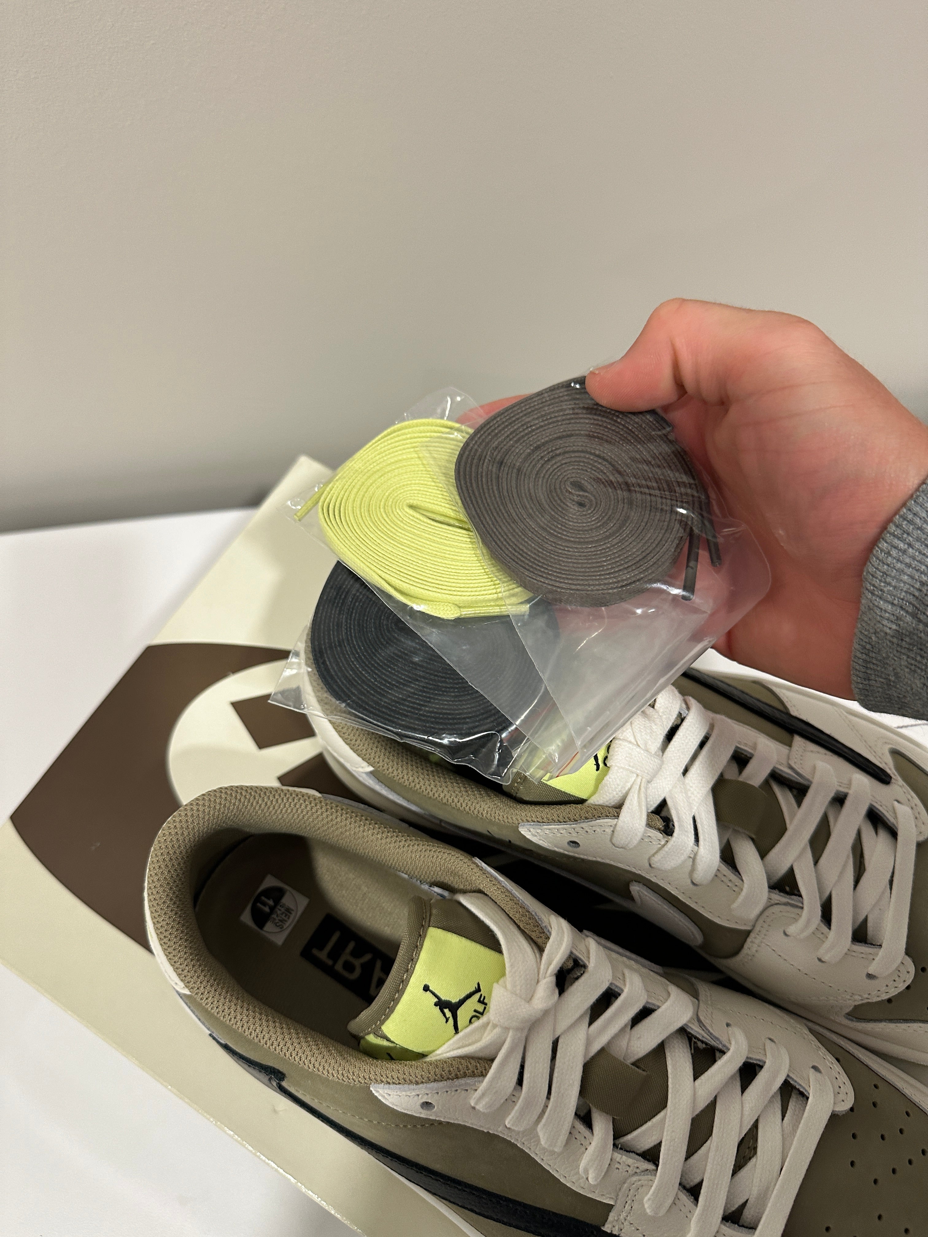 Jordan 1 Retro Low Golf Travis Scott Neutral Olive Sz 11