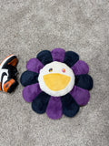 Takashi Murakami flower pillow cushion Purple/Black