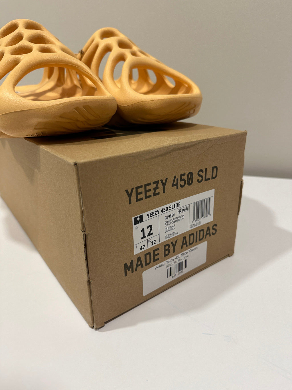 adidas Yeezy 450 Slide Cream Sz 12