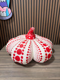 YAYOI KUSAMA 'Dots Obsession' Soft Pumpkin Sculpture Large 22" Red/White