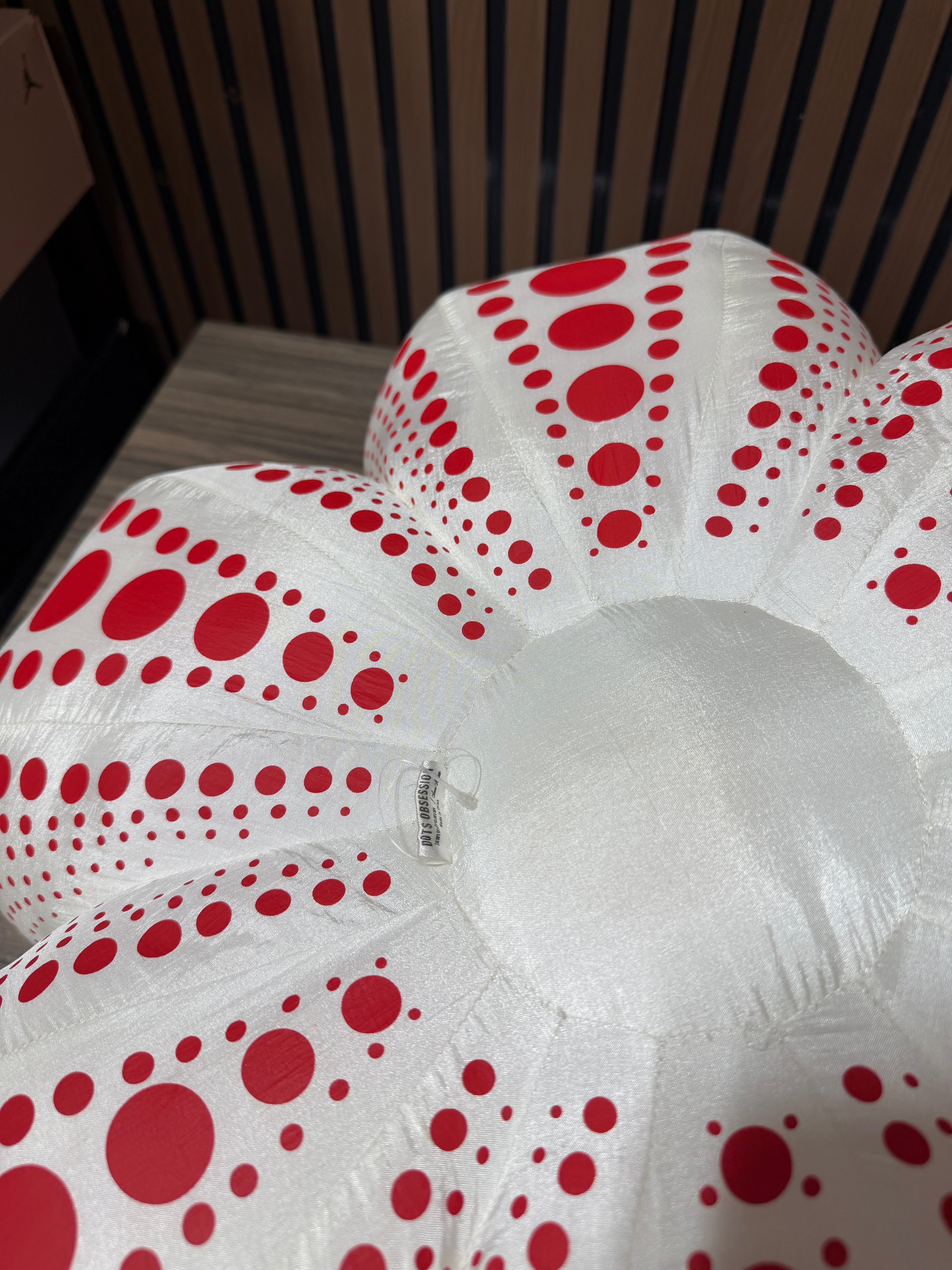 YAYOI KUSAMA 'Dots Obsession' Soft Pumpkin Sculpture Large 22" Red/White