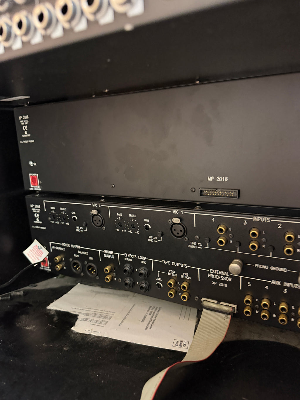 Rane MP2016 rotary mixer paired with an XP2016 expansion module