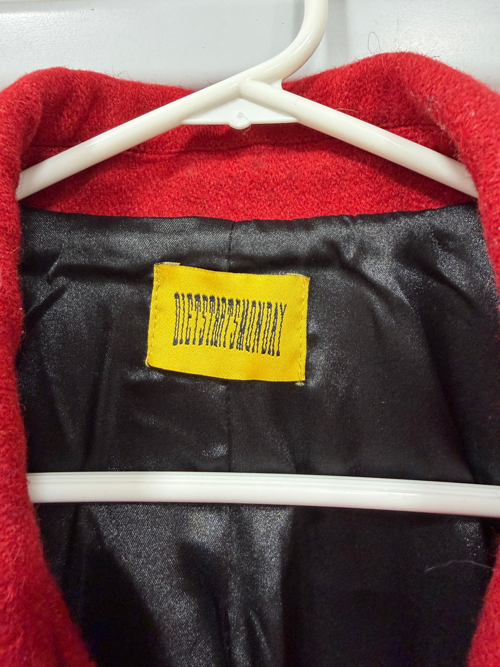 Diet Starts Monday Trouble Embroidered Wool Blend Jacket Sz L