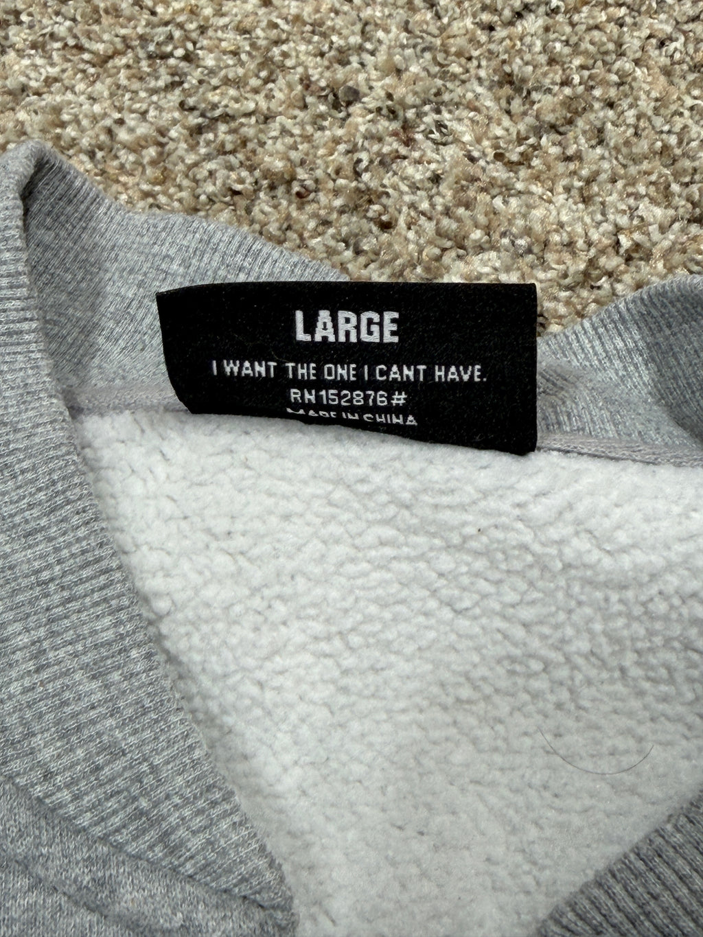 Pleasures grey quarter Zip Size Large