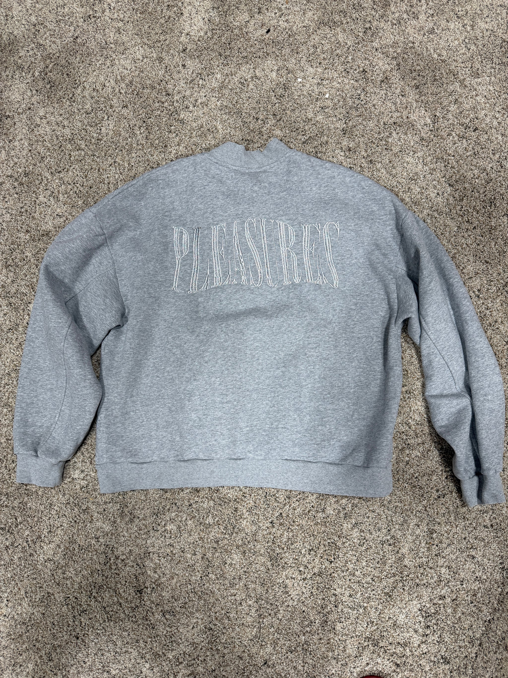 Pleasures grey quarter Zip Size Large